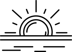 Ramadan Sunrise Outline Svg Vector, Free Vectors File